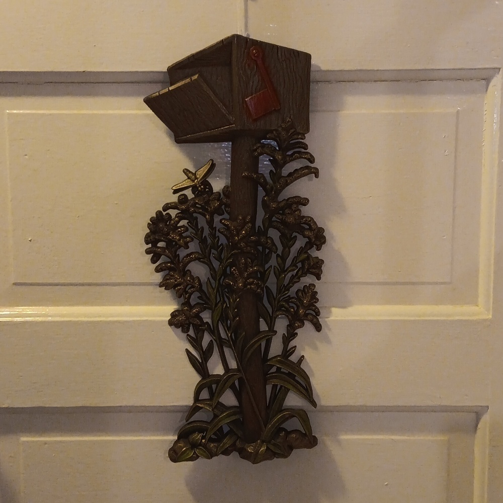 Vintage 1970s Burwood country farmhouse mailbox wall decor